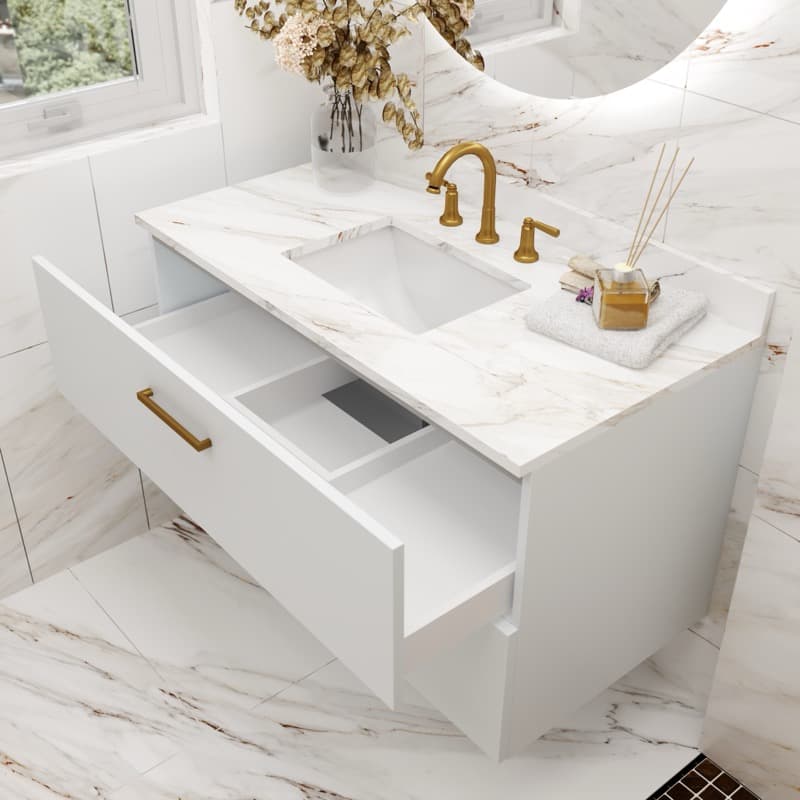 Bathroom vanity with modern design