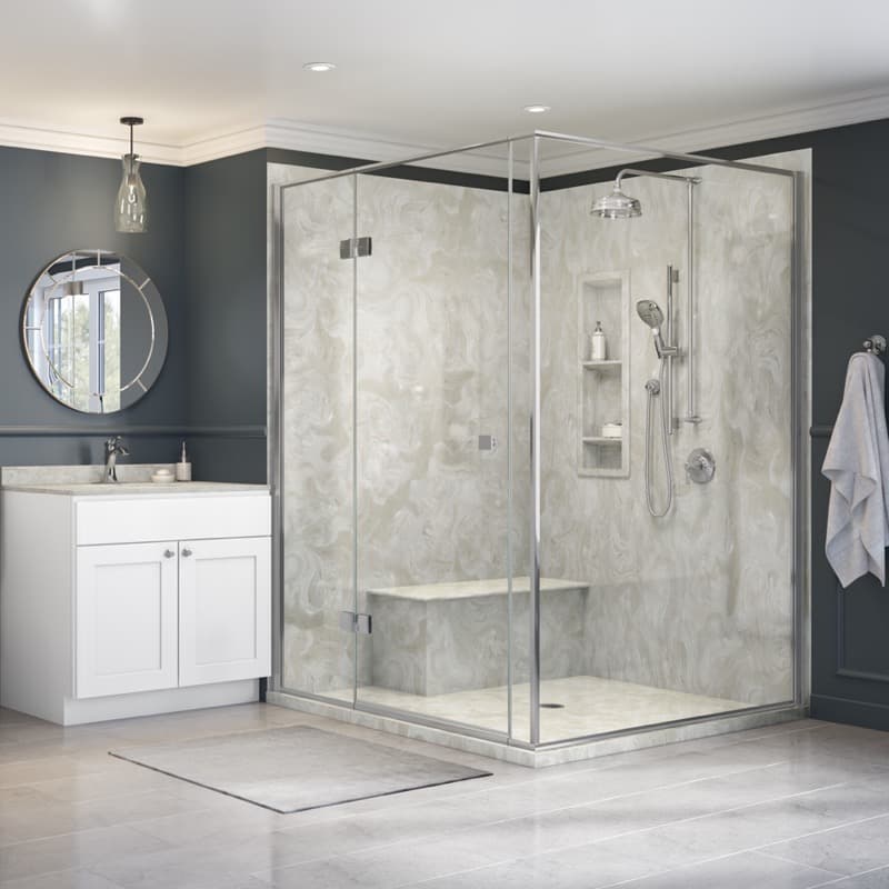 Walk-in shower installation