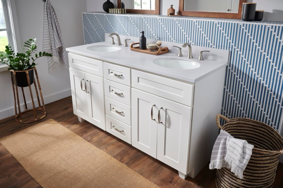 Solid Surface Dove Shimmer vanity